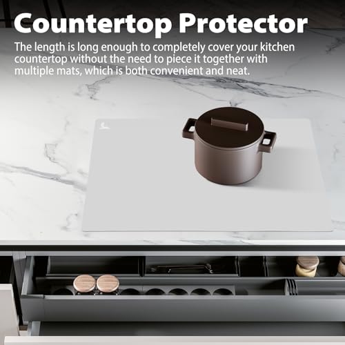 Super Kitchen Extra Large Multipurpose Silicone Nonstick Baking Mat Counter - color: Gray