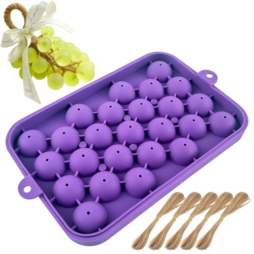 Grape Shaped Silicone Soap Mold DIY Making Kit - color: Purple