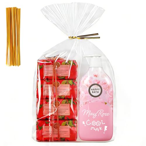 Large Clear Gift Bags 10x14 Inch, 100 Pack Gusseted Cellophane Bags - color: 10x14 Inch-100 Pcs