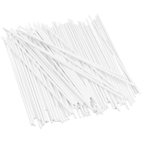 1500 Pcs Lollipop Sticks, 8 Inch White Paper Candy Sticks, Sucker Stick Cake Topper Sticks for Candy Melt, Dessert, Chocolate