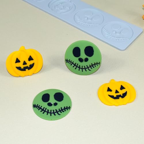 Silicone Lace Mold, Flexible Baking and Chocolate Decorating Mold,Pumpkin Skull Cake and Candy Mold for Handmade Desserts (H_ Pumpkin) - size: H_ Pumpkin