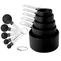 Measuring Cups and Spoons Set - color: Black