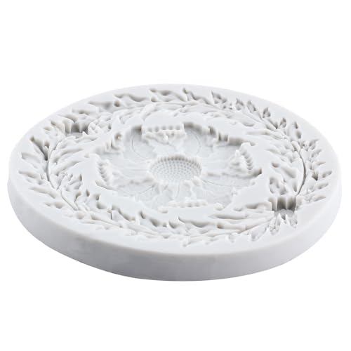 Lingzhi Baroque Fondant Molds Relief Flower Lace Silicone Mold - color: Style M