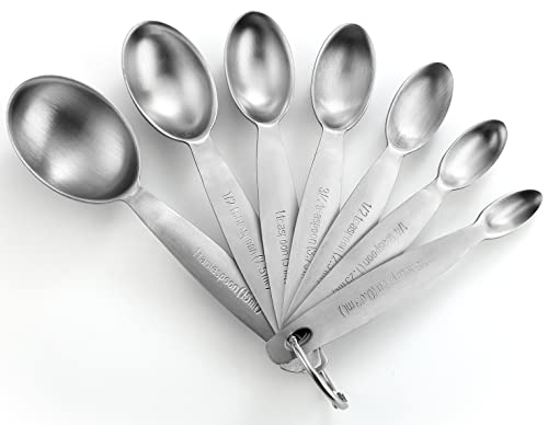 Spring Chef Stainless Steel Measuring Spoons Set of 7 with Leveler
