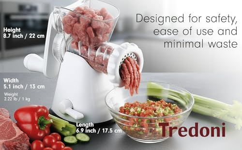 Tredoni #5 Manual Meat Grinder & Biscuit Press Machine Cookie Maker