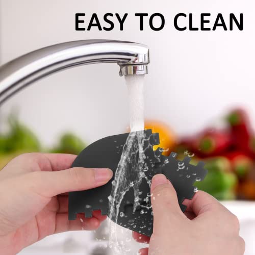 3 Set Plastic Grill Pan Scraper Tool for Griddle Cleaner, Cast Iron Accessories, Kitchen Cleaning Tool Kit - style: Grill scraper, Black