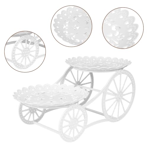 2 Tier Carriage Serving Tray, Cupcake Plate Holder, 2 Layer Display Stand