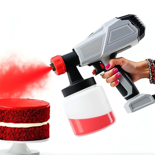 Electric Cake Decorating Airbrush Kit with 500W Food Spray Gun & 3 Nozzles