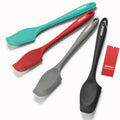 Mini Silicone Spatula, 8" Curved Small Spatula with Shallow Bowl, Mixed,4Pc - color: Assorted