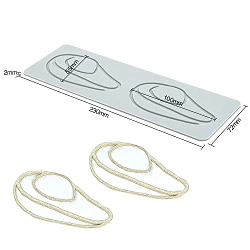 TUKE 3D Hollow Lace Fondant Molds Fruits Leaf Shape Lace Mat Party Cake Decoration Tool Cupcake Mat Silicone Molds for Polymer Clay Chocolate Baking Gummy Mould (Avocado_9.2x2.88x0.08inch_B) - size: Avocado_9.2x2.88x0.08inch_B