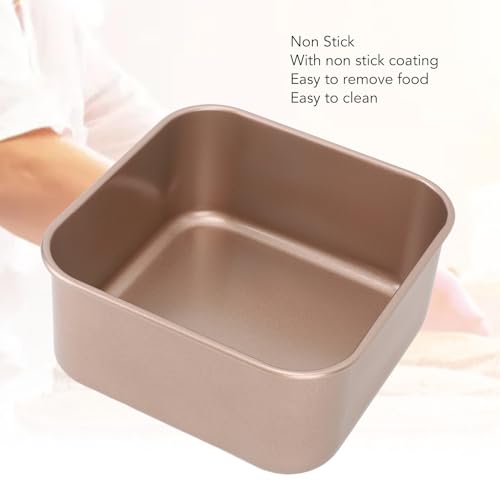Deep Cake Pans For Baking Pan Deep Square Stick Proof Stackable Thickened Carbon Steel Baking Sheet for Cake Bread Barbecue (Small 17 * 17 * 8cm/6.7 * 6.7 * 3.1in) - size: S 6.7 x 6.7 x 3.1 inches