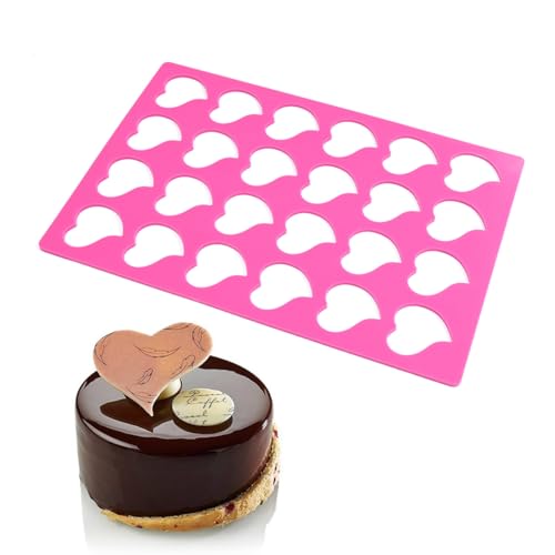 mostsom 3D Hollow Out Lace Mold Love Heart Shape Silicone Mould Lace Pad Exquisite Cake Decorating Grade Craft Mat Fondant Food Lace Cake 3D Mold Baking Sugar Paste Pastry Tools (E_ Love Heart) - size: E_ Love Heart
