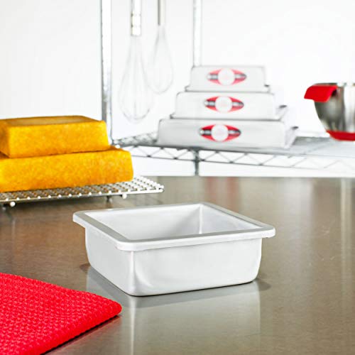 Fat Daddio's PSQ-552 Anodized Aluminum Square Cake Pan, 5 x 2 Inch - size: 5 x 2 Inch, style: 2" Depth