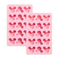 2-Pack Cartoon Shape Candy & Chocolate Silicone Molds, Non-stick, Pink - size: Cartoon