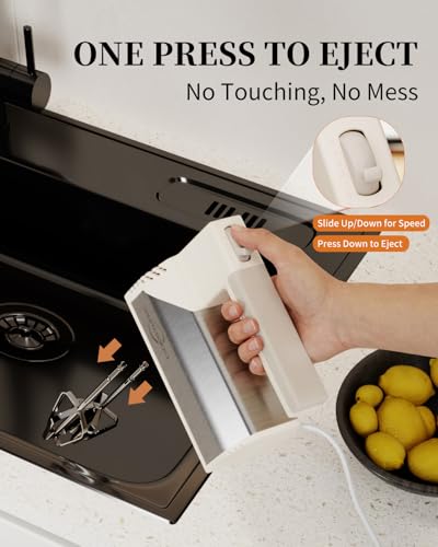 Hand Mixer 5-Speed 200W Turbo 4 Stainless Steel Accessories Classic White - color: Classic White