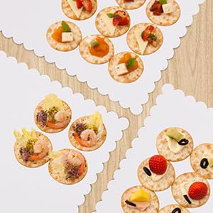 50 Pcs White Cake Boards, 14 x 10 Inch Rectangular Cardboard Cake Base, Scalloped Edges, Disposable Paper Cake Board for Elegant Dessert Presentation & Versatile Use - size: 50 Pcs White 14 x 10 Inch Rectangular