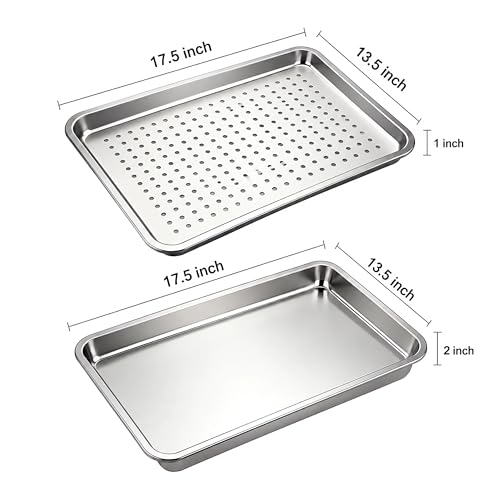 17.5" Half Sheet Baking Pan and Perforated Crisping Tray Set