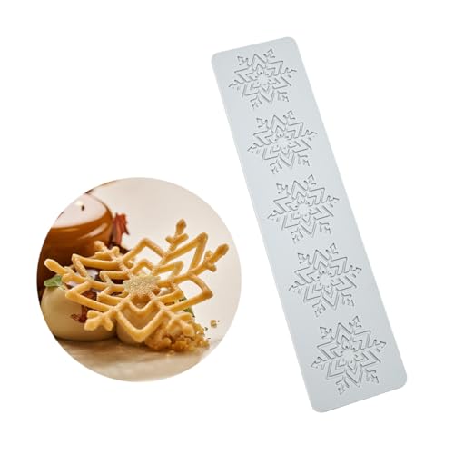 mostsom Silicone Mold 3D Hollow Out Lace Mold 3D Cake Christmas Snowflakes Silicone Mould Fondant Chocolate Stencil Border Bakeware Cake Decorating (M_ Snowflower) - size: M_ Snowflower