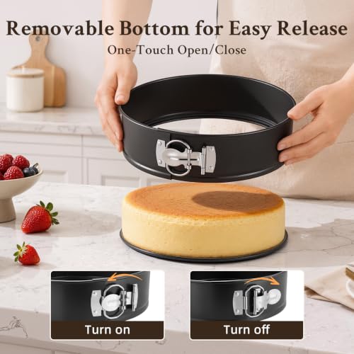 7 Inch Nonstick Springform Cheesecake Pan with Removable Bottom - size: 7 Inch