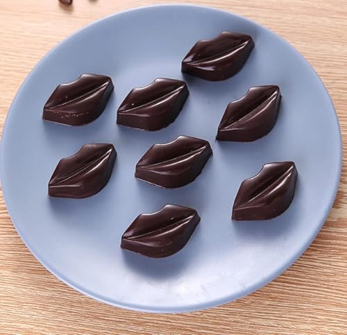 Chocolate Candy Mold PC Polycarbonate Chocolate Making Mould with Scraper (Lip Shape) - color: Lip Shape