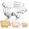Cookie Cutters, 5 Pack (Pig) - style: Pig