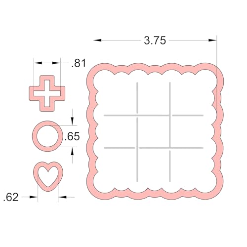 Cookie Cutter and Stencil Bundle Royal Icing Cookies Stencils Paint Your Own Biscuit Bakery Starter Kits Royal Icing Fondant Cutters Birthday Wedding Holiday Cookies Painting Coloring Pages Comb - style: Tic-tac-toe