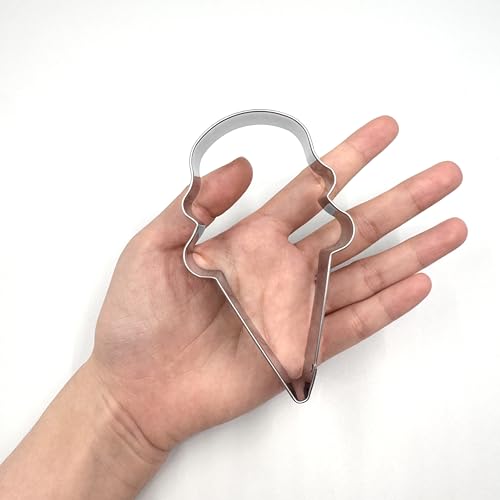 LILIAO Ice Cream Cone Cookie Cutter 4.2 inches (Two Scoop) - size: Two Scoop