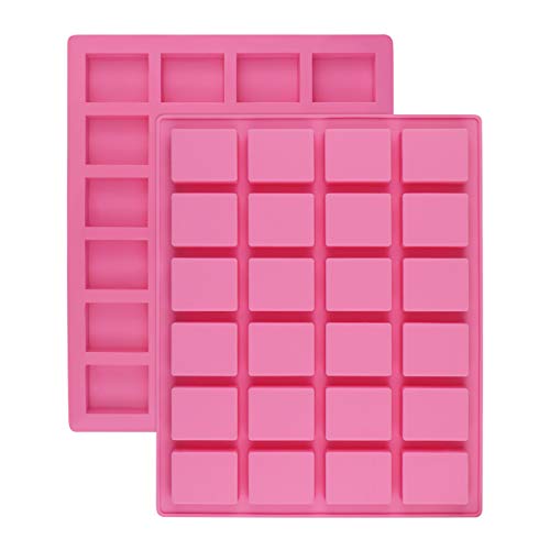 24-Cavity Rectangle Caramel Candy Silicone Molds