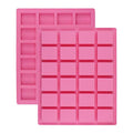 24-Cavity Rectangle Caramel Candy Silicone Molds