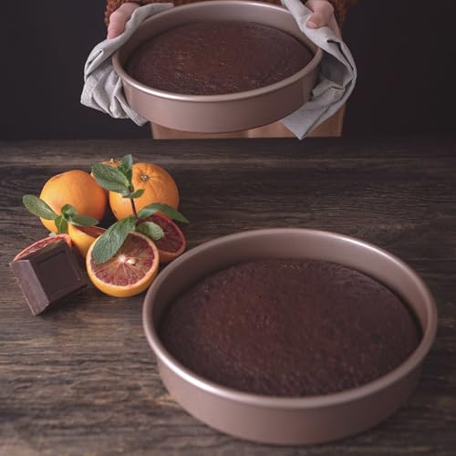 HAPPIELS 9 inch Raund Cake Pan 2 Pack Nonstick, PFOA & BPA Free - style: Round 9'' Pan 2-Pack