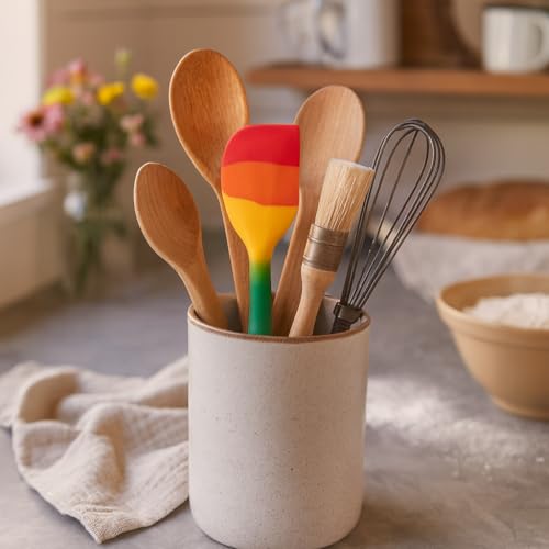 Cooking With Pride Non-Stick Mini Scraper Spatula, Heat-Safe Silicone With Iron Core, 8.5-Inch - size: Mini Scraper Spatula - 8.5-Inch
