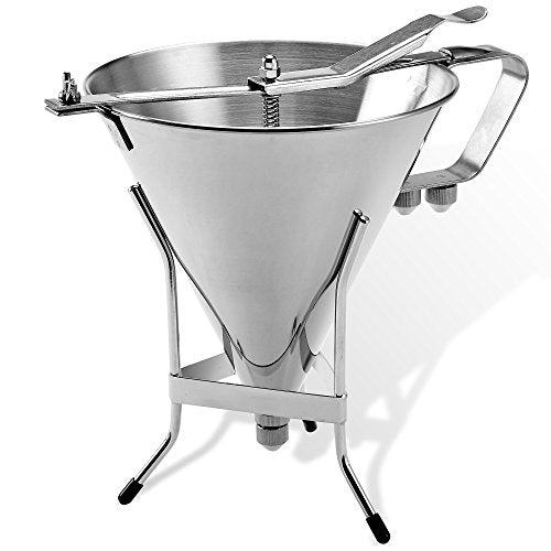 Stainless Steel Confectionery Funnel with Precision Nozzle Tips