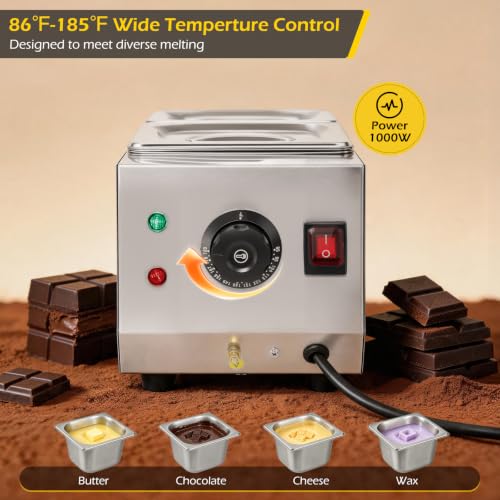 Dyna-Living Chocolate Melting Pot 2-Tanks Chocolate Tempering Machine