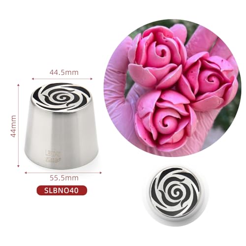 5 Pieces Stainless Steel Extra Large Russian Piping Tips Set - color: SILVER SET4