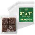 Seal Fresh Self Sealing Cellophane Bags - 5" x 7" (1000 Count) - Clear Plastic Resealable Cello Bag - Cellophane Treat Bags, Cookie Bags for Packaging, Candy bags, Cello Bags, Pastry Bags - size: 5" x 7"
