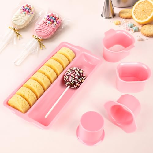 Antner Cake Pop Mold Set Complete Homemade Popsicle Cakesicle Molds - color: Pink