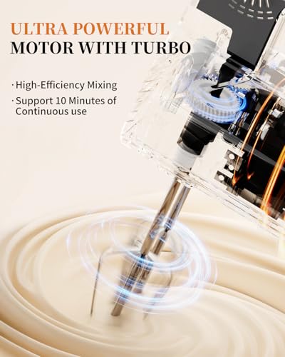 Hand Mixer 5-Speed 200W Turbo 4 Stainless Steel Accessories Classic White - color: Classic White