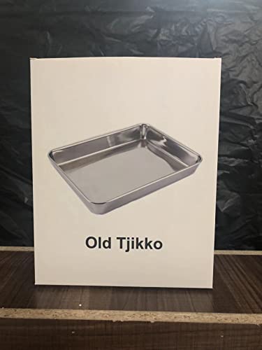 Old Tjikko Quarter Sheet Pan 14.2'' x 11'', 304 Stainless Steel Cookie Sheet Tray, Nonstick Baking Pan for Oven, Toaster, Cookie and Roasting, Dishwasher Safe & Rust Resistant - size: 14.2‘’ x 11''