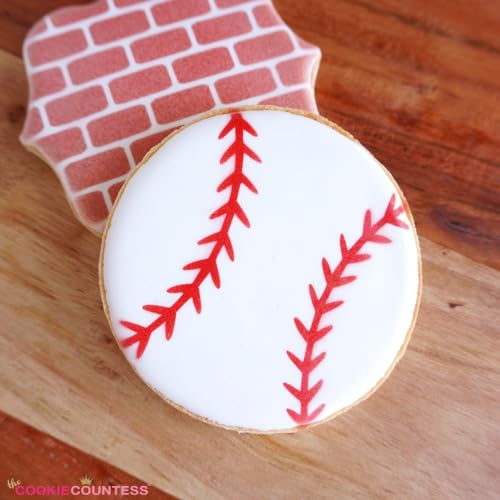 The Cookie Countess Baseball Stitches Stencil