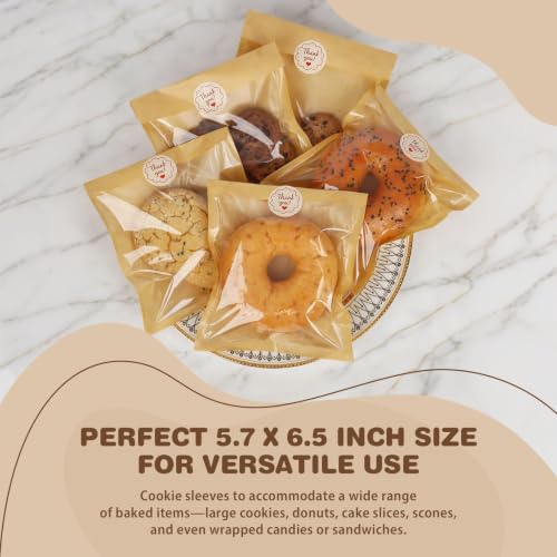 T-Raputa Cookie Bags, 100 Pack, 5.7x6.5 Inch