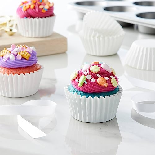 Caperci Heavy Duty White Cupcake Liners Standard Muffin Baking Cups 150pcs - color: White
