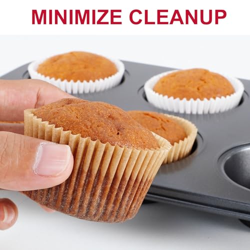 Caperci 300pcs Standard Cupcake Liners for Baking, Paper Muffin Liners Cups - color: Natural, size: Standard - 300 Count