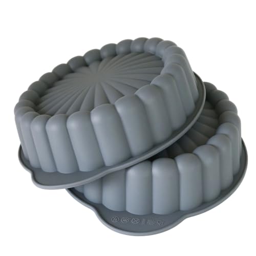 6.5 Inch Charlotte Cake Pan 2 Pcs, Silicone Fluted Round Mold - size: 6.5 Inch-Charlotte-2 Pack