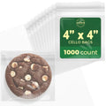 Seal Fresh Self Sealing Cellophane Bags - 4" x 4" (1000 Count) - Clear Plastic Resealable Cello Bag - Cellophane Treat Bags, Cookie Bags for Packaging, Candy bags, Cello Bags, Pastry Bags - size: 4" x 4"