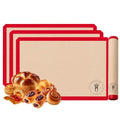 Silicone Baking Mats - 3/4 Size Baking Sheet Liners, Pack of 3, Red - color: Red, size: 3/4 Baking Mat Pack of 3
