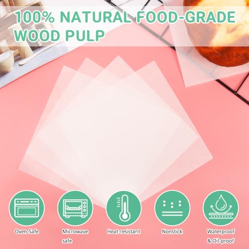 BYKITCHEN 7x7 Inch Square Burger Patty Paper for Smash Burger Press, 300pcs - size: 7 x 7 Inch