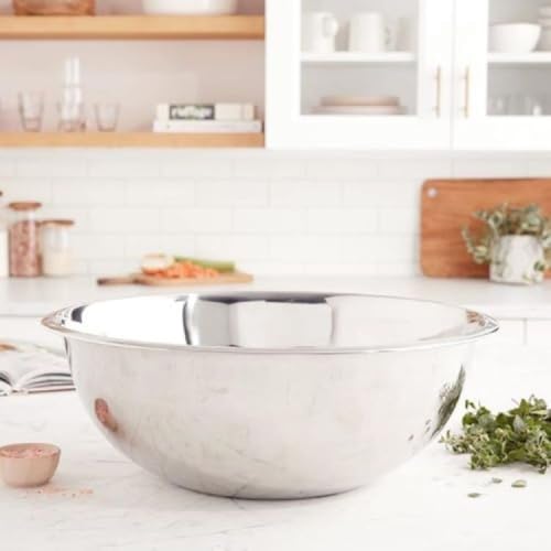 YBM HOME 5 Quart Stainless Steel Premium Mixing Bowl – Heavy Duty Deep Prep Bowl for Baking, Cooking, Dough Mixing, Salad Serving & Commercial Kitchen Use - size: 5 Quart
