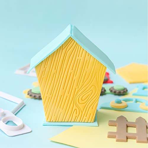Gingerbread House Cookie Cutter Set, 3D Plastic Mini Christmas Cookie Cutter Kit, Biscuit Mold DIY Baking Tools