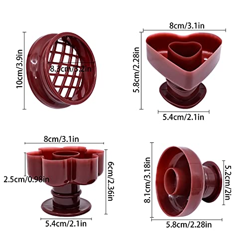 4 Pack Donut Maker Cutter, Creative Reusable Non-stick Doughnut Molds, Fondant Cake Bread Dessert Bakery Mould, Biscuit Stamp Mould, Home Kitchen DIY Baking Tool