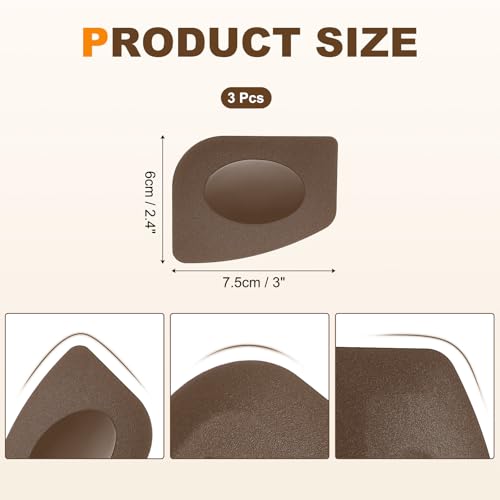 uxcell 3Pcs Oval Pan Scraper 3x2.4Inch Plastic Kitchen Pot Scrubber Brown - color: Brown